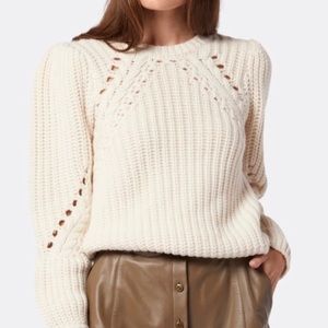 Joie Joanes Wool Sweater new w tags.  Puff sleeves, cut out details. Super Chic